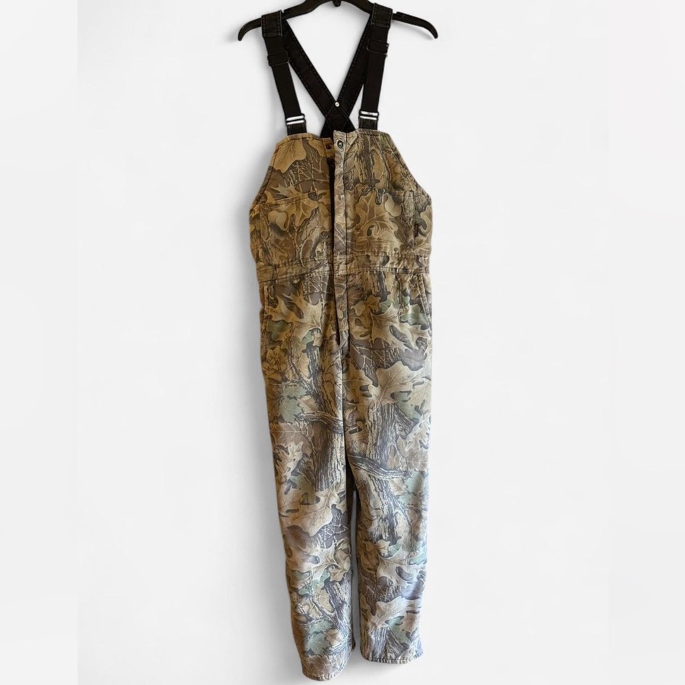 Vintage Walls Camouflage Overalls with Adjustable Straps